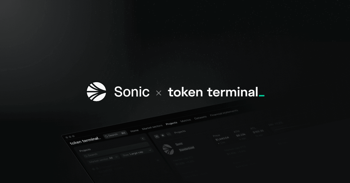 Sonic is live on Token Terminal