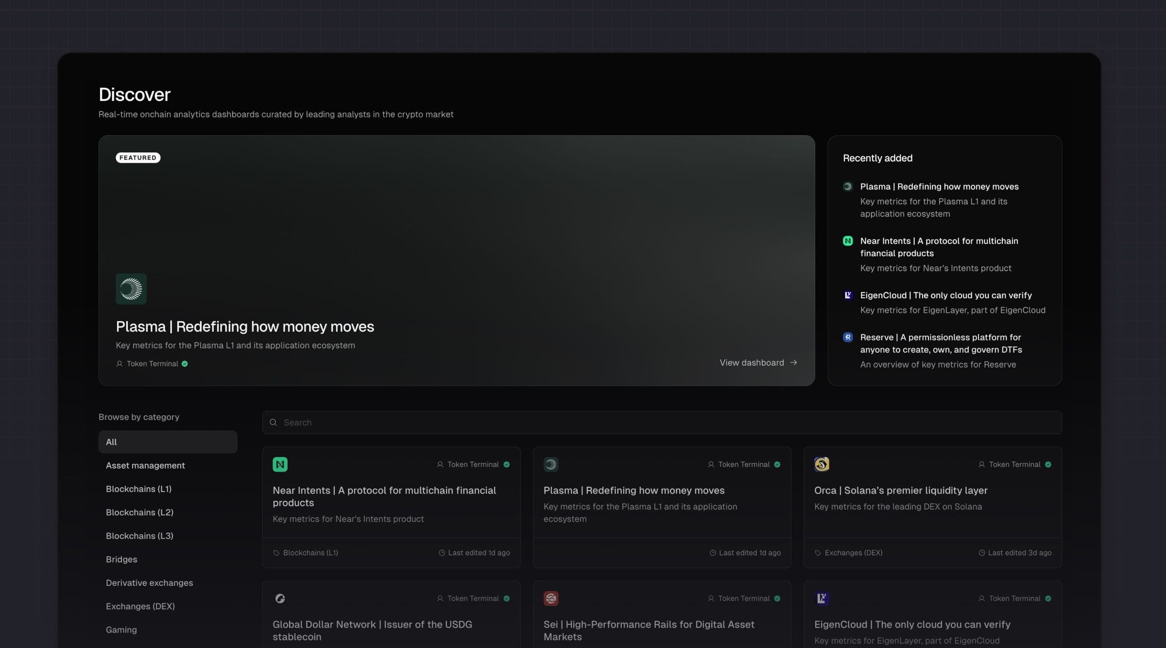 Token Terminal Discover is live