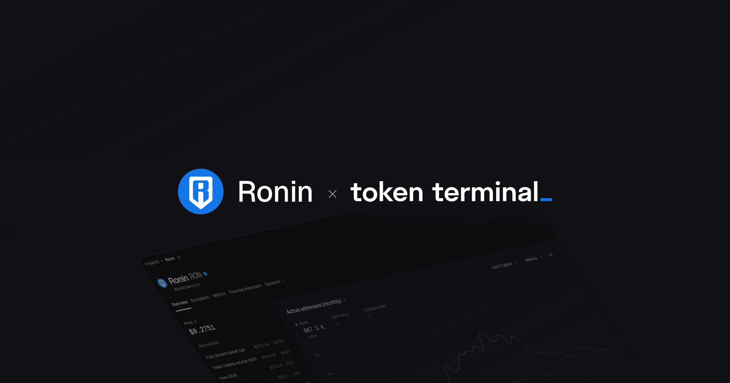 Token Terminal brings Ronin’s onchain data in front of 300,000 institutional customers