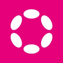 Ikon med logotyp för Polkadot