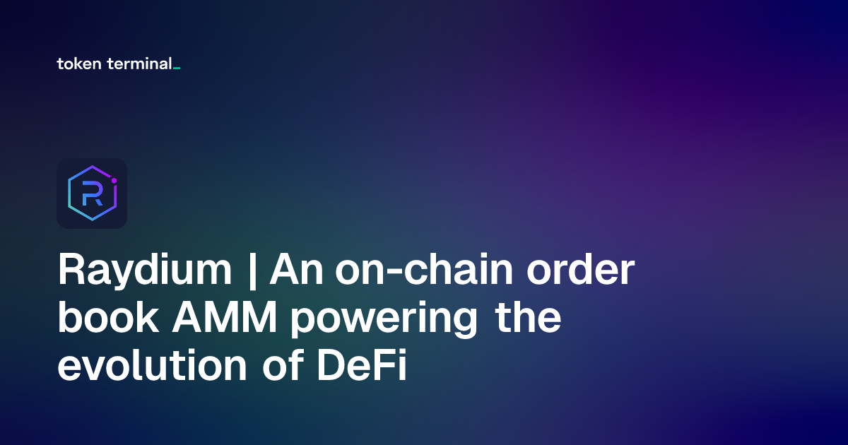 Dashboard - Raydium | An on-chain order book AMM powering the evolution ...
