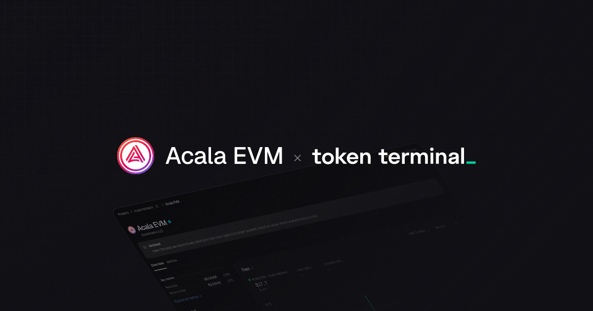 Acala EVM overview | Token Terminal