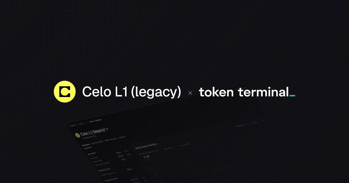 Celo L1 (legacy) RWA ecosystem | Token Terminal