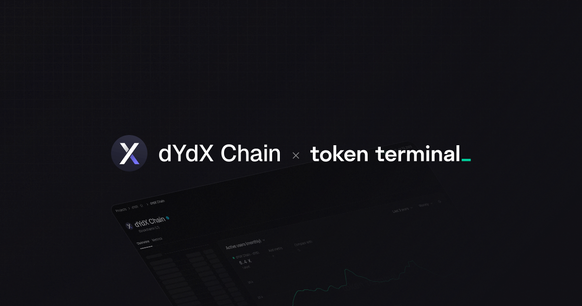 dYdX Chain overview | Token Terminal