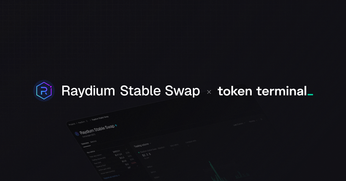 Raydium Stable Swap overview | Token Terminal