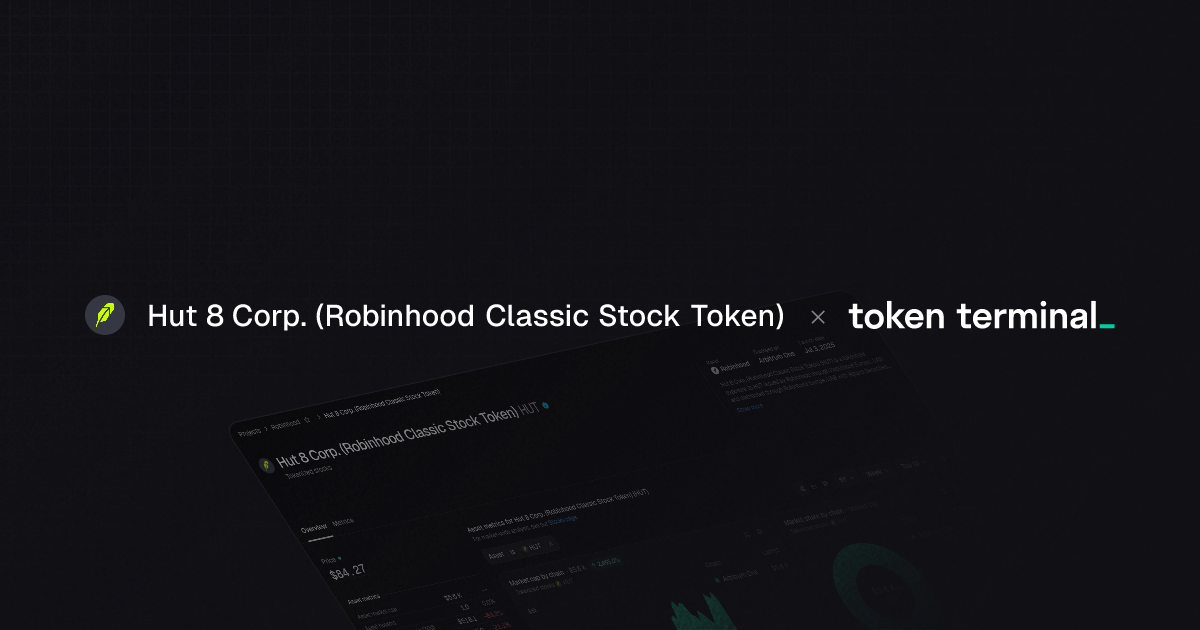 Robinhood Hut 8 Corp. overview | Token Terminal