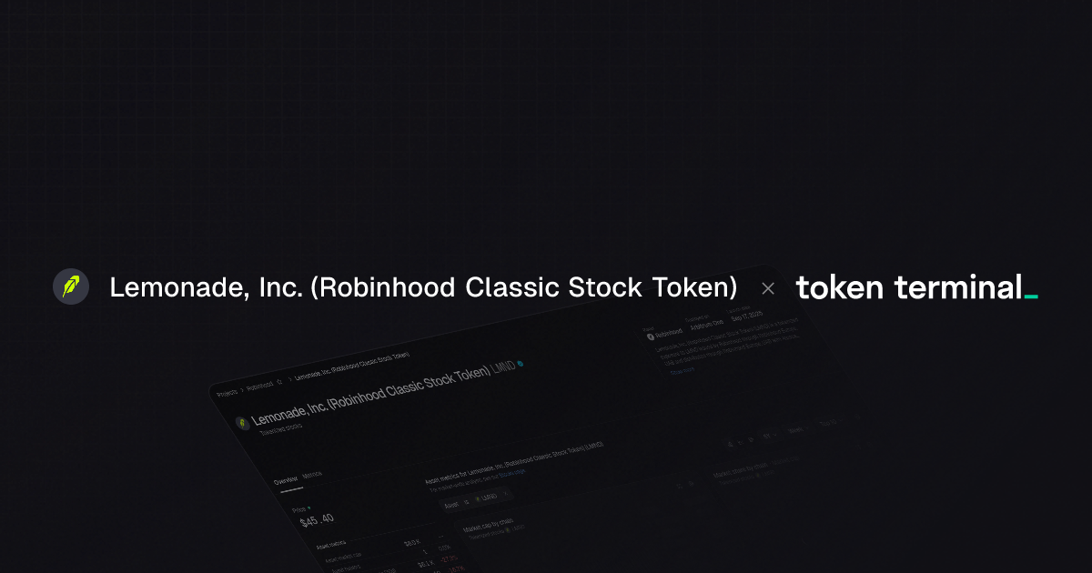Robinhood Lemonade, Inc. overview | Token Terminal