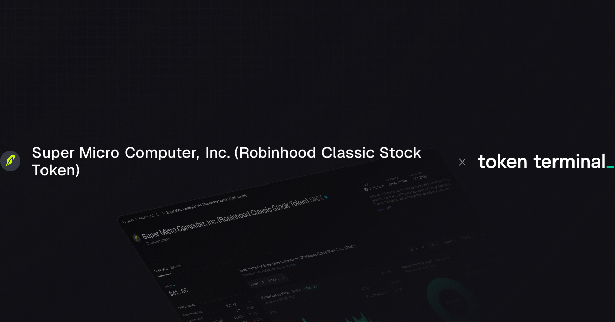 Robinhood Super Micro Computer, Inc. overview | Token Terminal