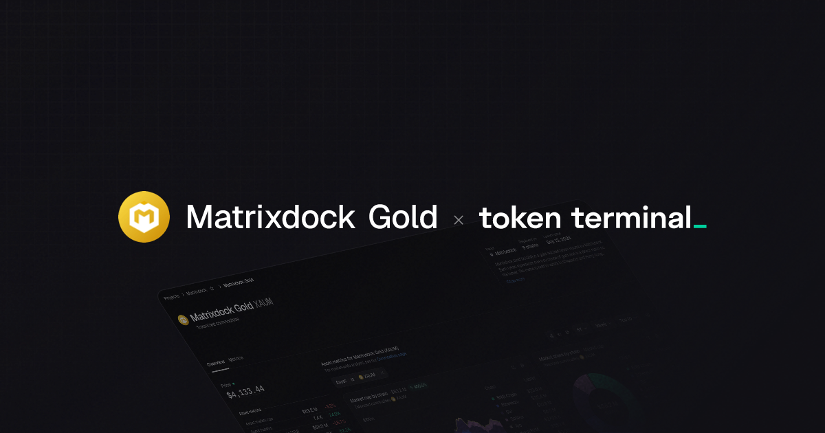 Matrixdock Gold overview | Token Terminal