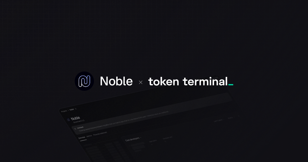 Noble overview | Token Terminal
