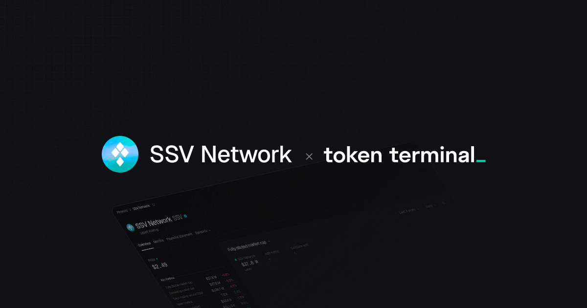 SSV Network overview | Token Terminal