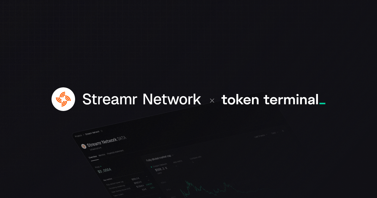 Streamr Network overview | Token Terminal